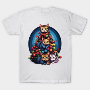 Cat Christmas Tree T-Shirt